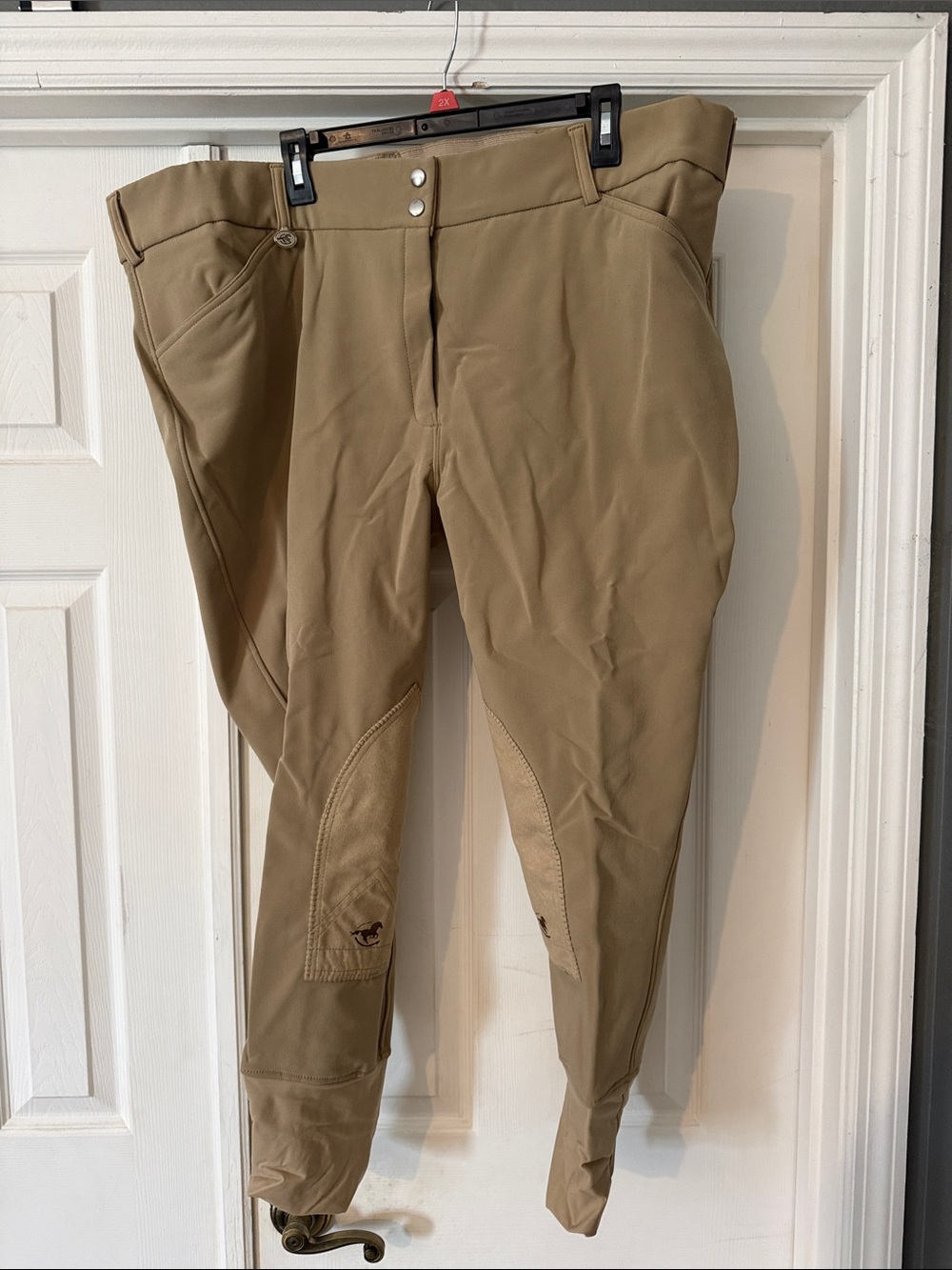Women's Tan Riding Breeches Leggings - Performance Equestrian Pants